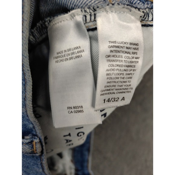 Lucky Brand Womens‎ Jeans 14 Blue Denim Faded Drew Mom Casual Classic Button Fly - Picture 9 of 10